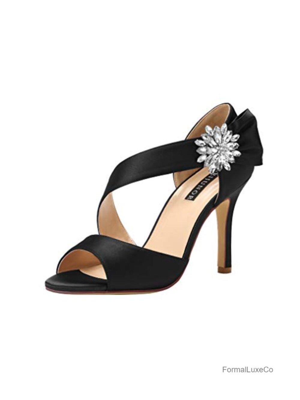 Open Toe Stiletto Bow Heel Sandals for Wedding Evening Party Dancing